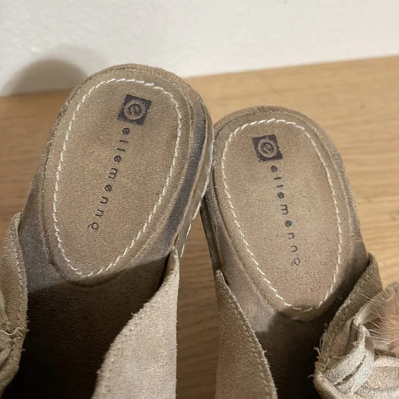 VINTAGE EllEMENNO SUEDE LEATHER HIGH HEEL MULES Size 10 - Picture 10 of 16